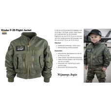 F-35 kinder flight jacket, groen