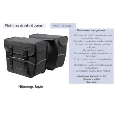 fietstas, dubbel, luxe, afgeronde hoek 4539, zwart fietstas, dubbel, luxe, afgeronde hoek 4539, zwart