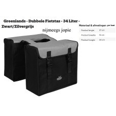 fietstas dubbel, zwart/grijs, wat slappere versie, maar wel met verstevigde zijplaten, 2x17liter fietstas dubbel, zwart/grijs, wat slappere versie, maar wel met verstevigde zijplaten, 2x17liter