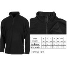 fleece shirt, thermo-shirt, zwart, 100% acryl fleece shirt, thermo-shirt, zwart, 100% acryl