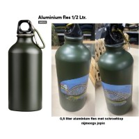 drinkfles aluminium 4-daagse, ca 0,5 liter, bidon, zonder print of met print
