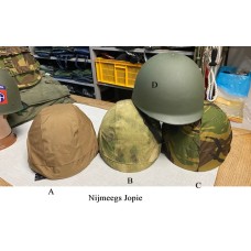 helm kunst-stof helm, effen groen of met camo-dekje