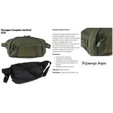 heuptas hexagon tactical, groen of zwart heuptas hexagon tactical, groen of zwart