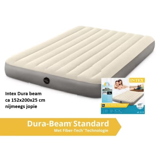 luchtbed velours, Intex 2 persoons, groot, ca 152x200x25cm