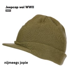 muts met klepje, wol. jeepcap