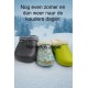 pvc tuinklomp effen kleur winterversie, met bontvoering