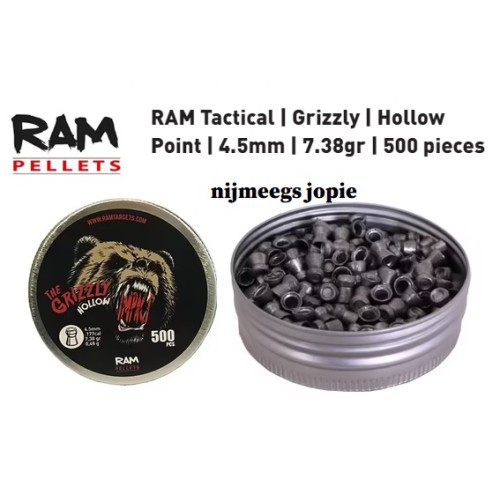 kogeltjes 4,5 mm, grizzly hollow point