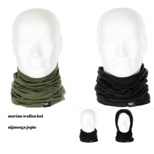 kolsjaal, merino wol, dun, groen