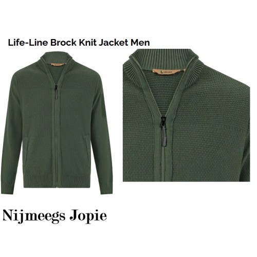 vest 100% katoen, life-line, model brock, groen