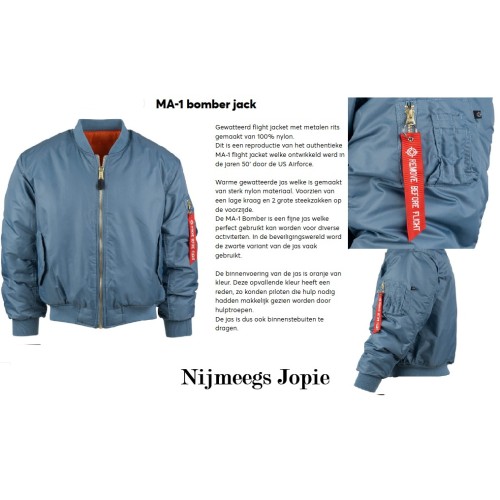 bomber MA-1 fostex Denim Blue bomber MA-1 fostex Denim Blue