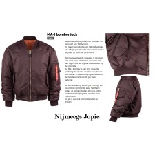 bomber MA-1 fostex Bordeaux Rood