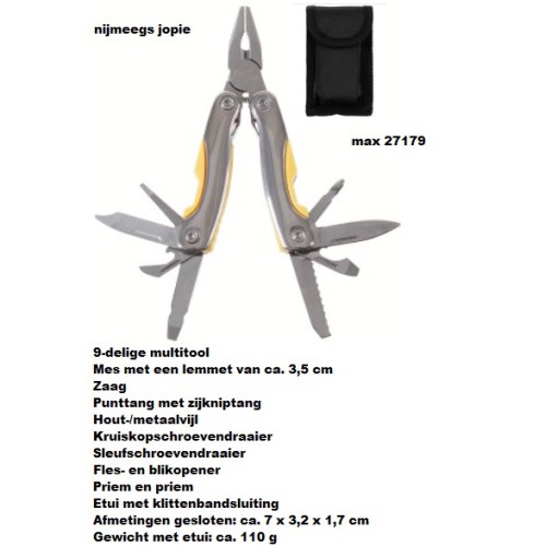 multi-tool Fox, metaal, RVS 