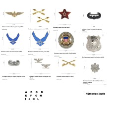 embleem metaal USA airforce en rus ed