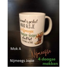 4-daagse mok, "Niemand is perfect", mok A