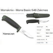 mora companion Basic RVS, groen/zwart, handvat is hard plastic