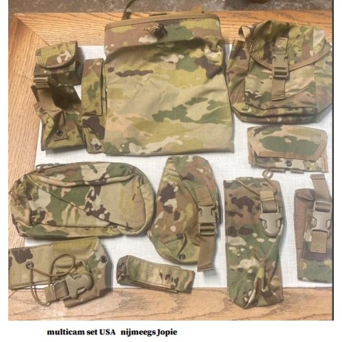 munitie tassen set, multicamo USA tasjes set, 10 set