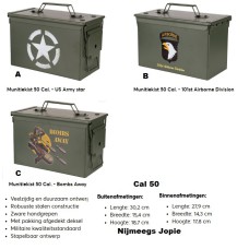 munitie kist, middel model 50Cal met print