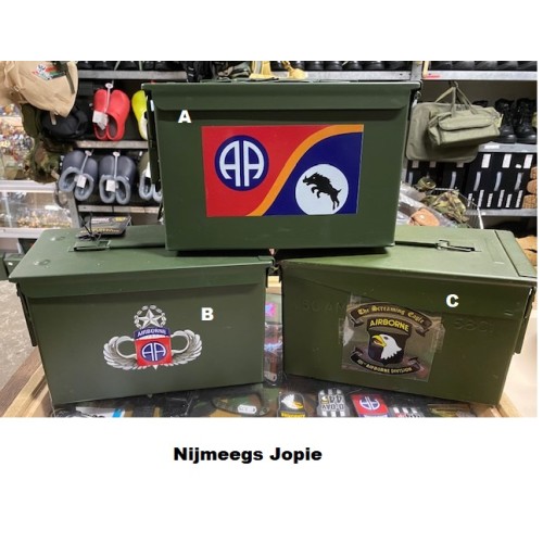 munitie kist, middel model 50Cal met Jopies-print munitie kist, middel model 50Cal met Jopies-print