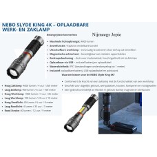 zaklamp Nebo Slyde King 4K, powerbank
