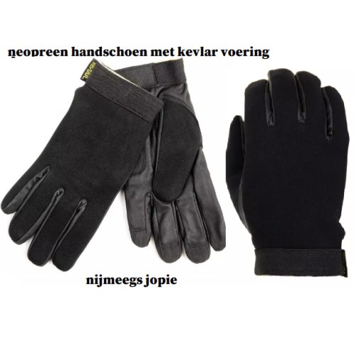 handschoen neopreen security met snijwerende binnenvoering