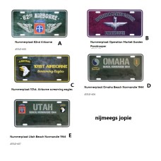 autonummerbord D-Day/army, zie info
