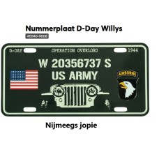 autonummerbord D-Day B Willys