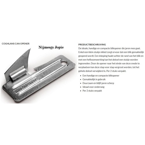 blik opener, 2 stuks, cochlans