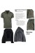 Polo tactical, stretch quick dry, met ritsje, zwart, grijs of groen