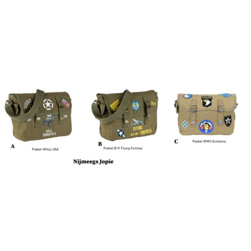 pukkel canvas met emblemen WW2 versie