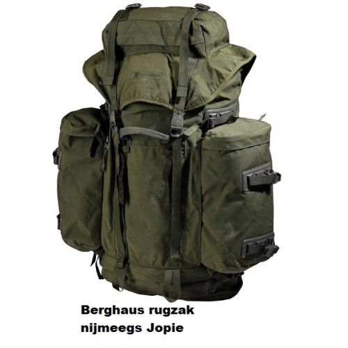 rugzak Berghaus, groen, gebruikt met afneembare zijtasjes