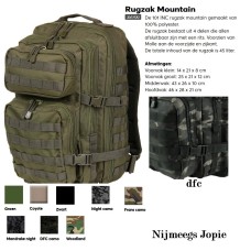 rugzak dag-rugzak medium ca 40 liter, model mountain, weekend-rugzak rugzak dag-rugzak medium ca 40 liter, model mountain, weekend-rugzak