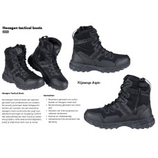 Tactical Boot, Hexagon legerschoen, 39 tot en met 46, met stevige zool