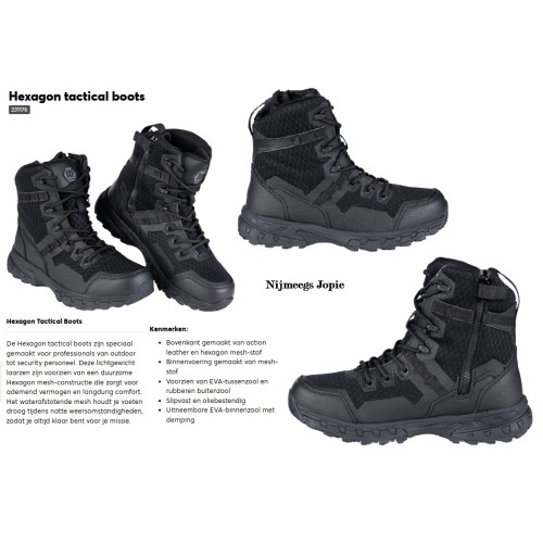Tactical Boot, Hexagon legerschoen, 39 tot en met 46