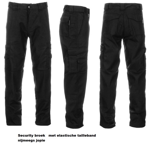 werkbroek security broek, tailleband elastisch