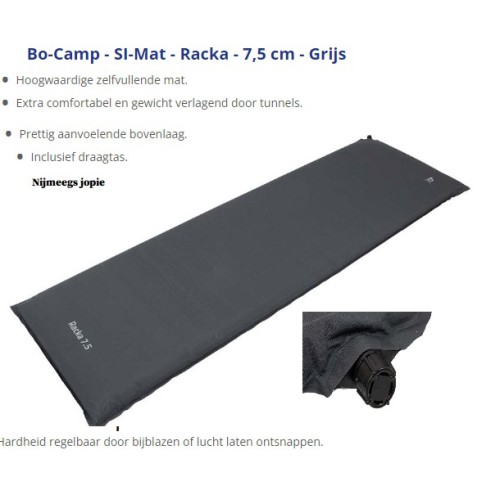 self inflatable mat Bo-camp 7,5cm, model Racka 7,5