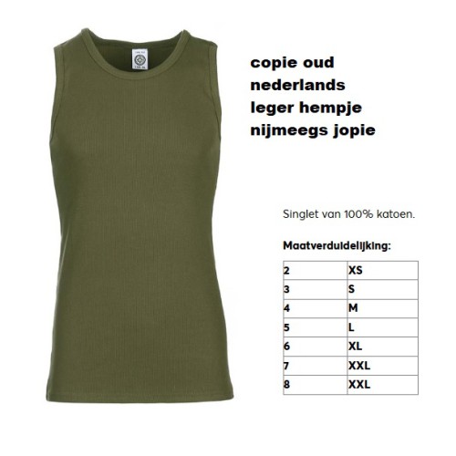 singlet nieuw, onderhempjes, groen, copie van legerversie
