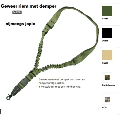 sling geweerriem met demper  249560