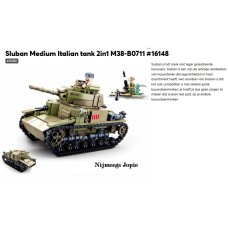 sluban 711 medium italian tank, 2in1