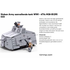 sluban 1295 WW1 aanvallende tank