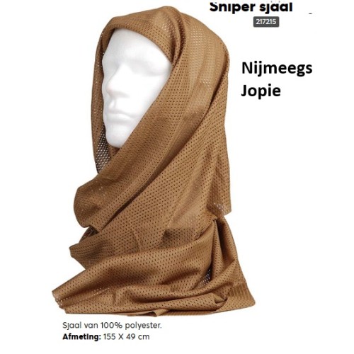 netsjaal snipersjaal, bruin