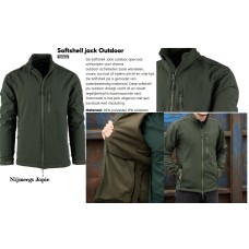 Softshell jack, model Outdoor, wat dikkere versie met zachte fleece binnenzijde