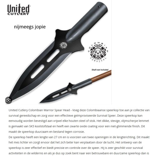 spearhead, Colombian , United Cutlery