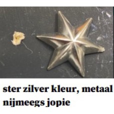 ster oud model, zilver kleurig, per set (2 stuks)