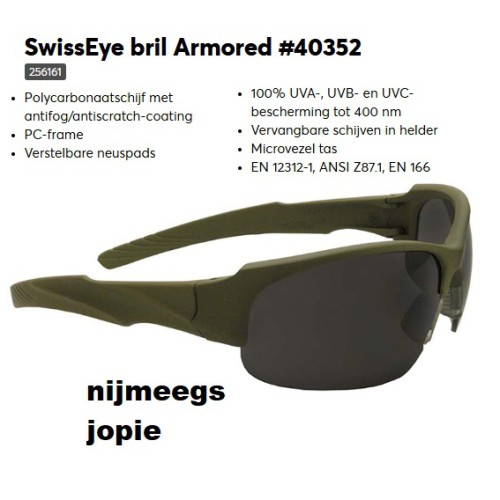 airsoft bril swisseye bril armored