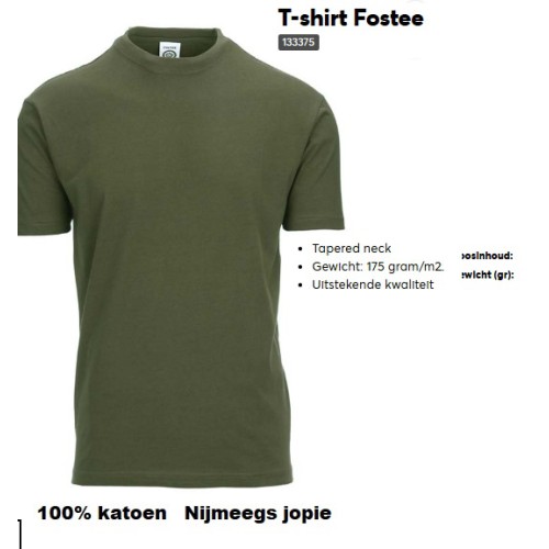 t-shirt wijd model, korte mouw  groen,, Fostex tot en met XXXL
