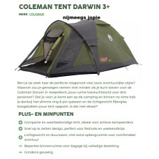 tent, 3 persoon darwin+ tent, Coleman
