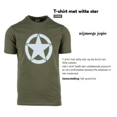t-shirt met opdruk, groen t-shirt met witte ster