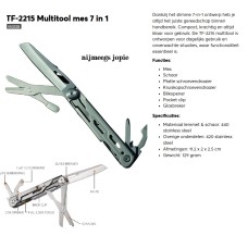 multi-tool mes 7 in 1, TF-2215, zilver