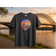 t-shirt, met sint stevens-kerk, Nijmegen, zwart katoen, 4-daagse