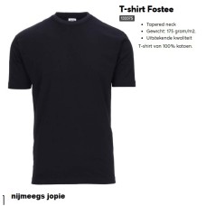 t-shirt wijd model, korte mouw zwart, fostex tot en met XXXL